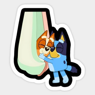 Bluey and Bingo Hug Sticker